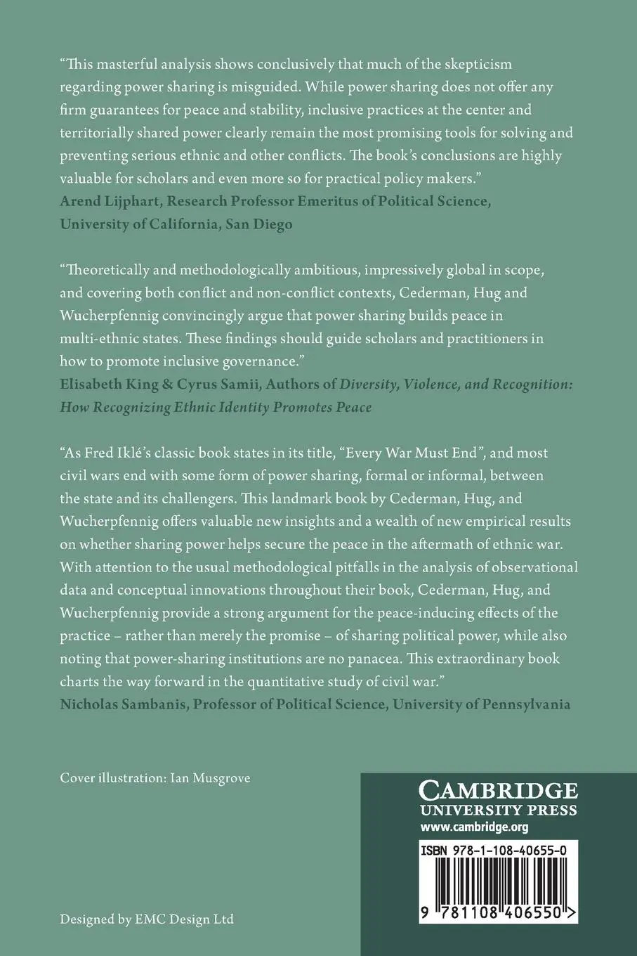 Rückseite: 9781108406550 | Sharing Power, Securing Peace? | Lars-Erik Cederman (u. a.) | Buch