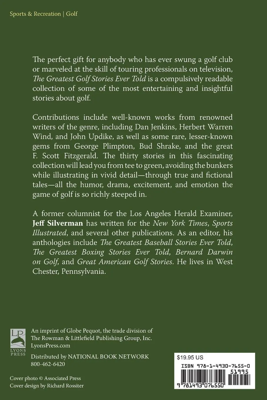 Rückseite: 9781493076550 | The Greatest Golf Stories Ever Told | Jeff Silverman | Taschenbuch