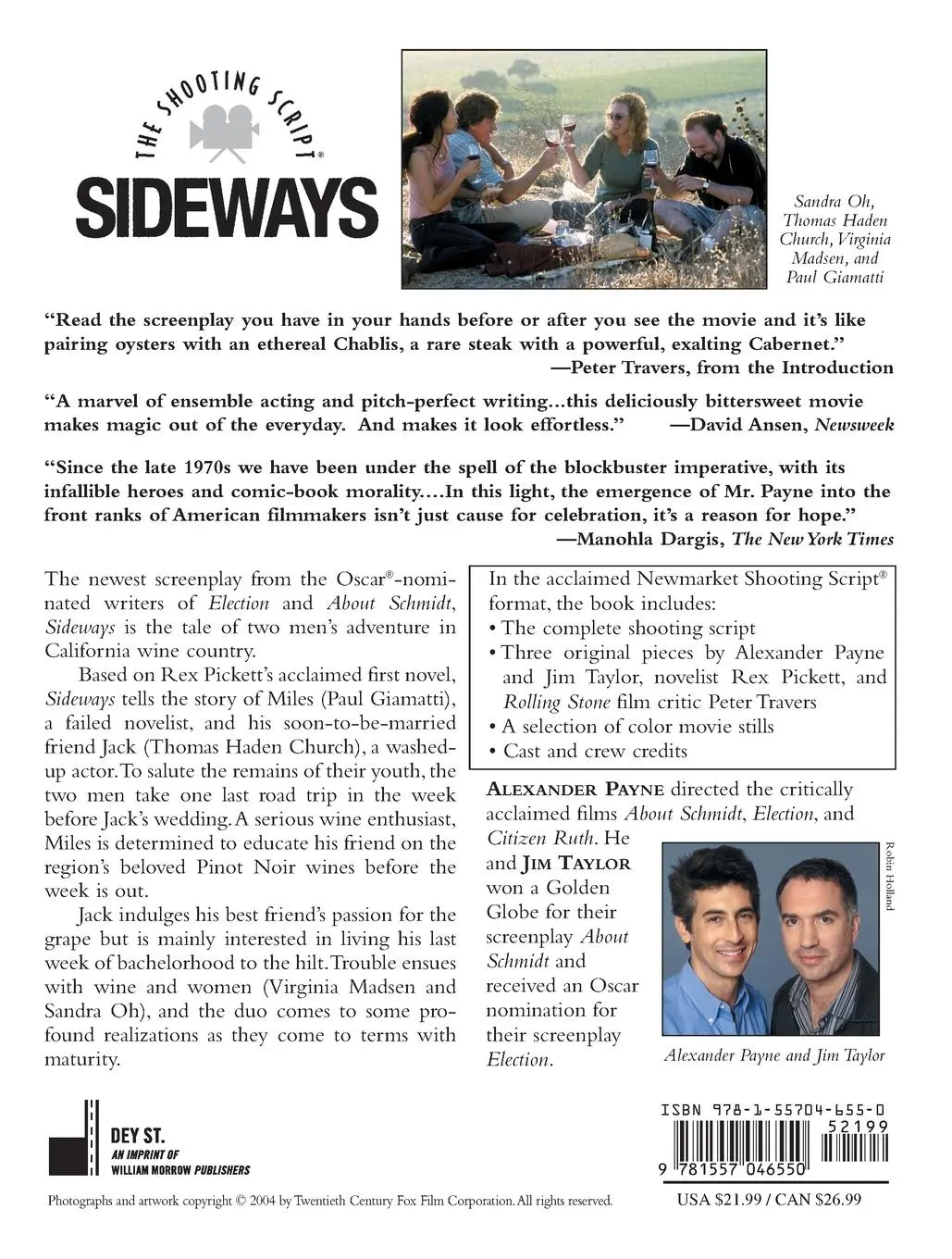 Rückseite: 9781557046550 | Sideways | Alexander Payne | Taschenbuch | Englisch | 2023