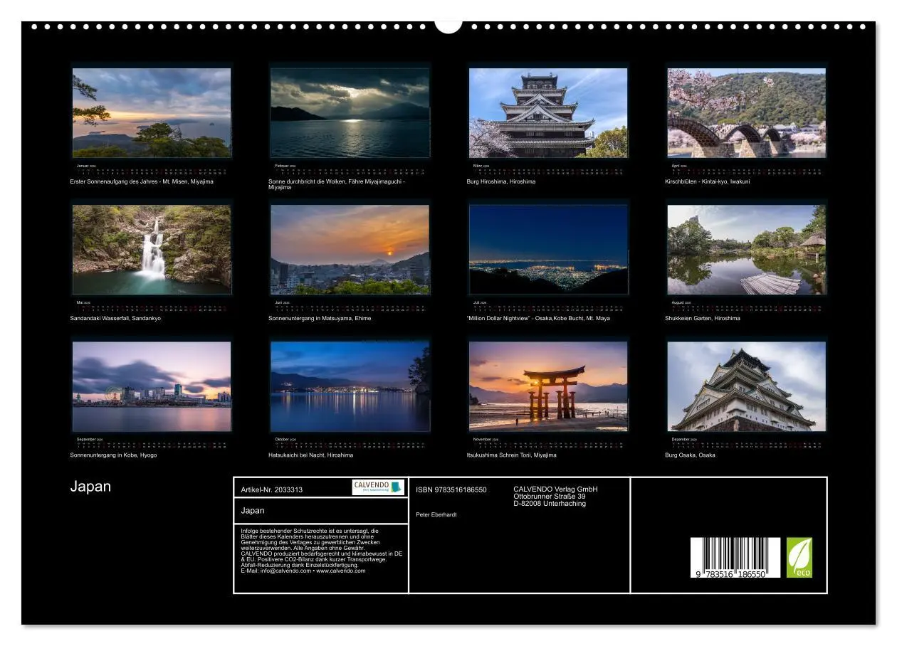 Bild: 9783516186550 | Japan (hochwertiger Premium Wandkalender 2026 DIN A2 quer),...