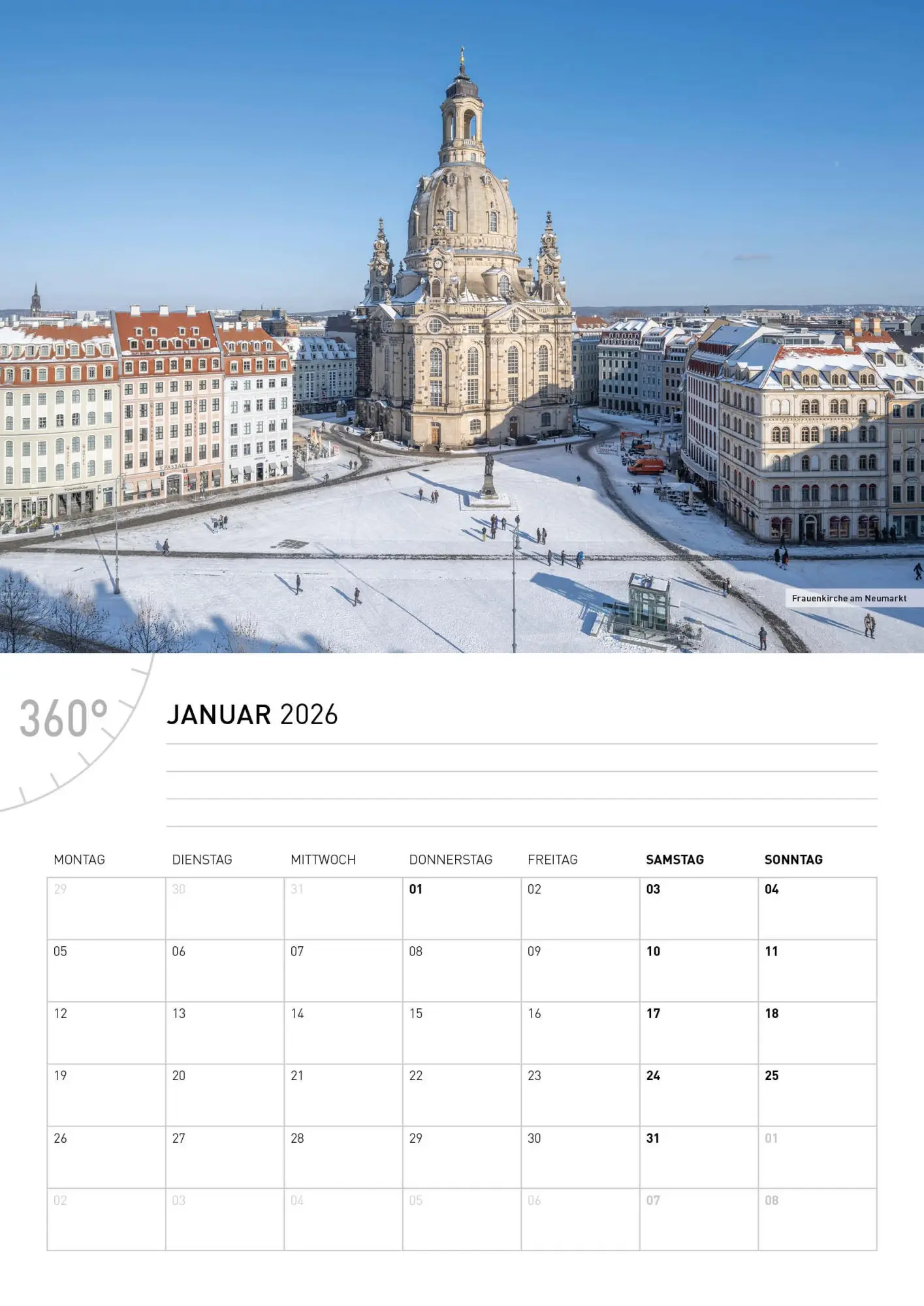 Bild: 9783968556550 | Dresden und Sächsische Schweiz Broschürenkalender 2026 | Jan Becke