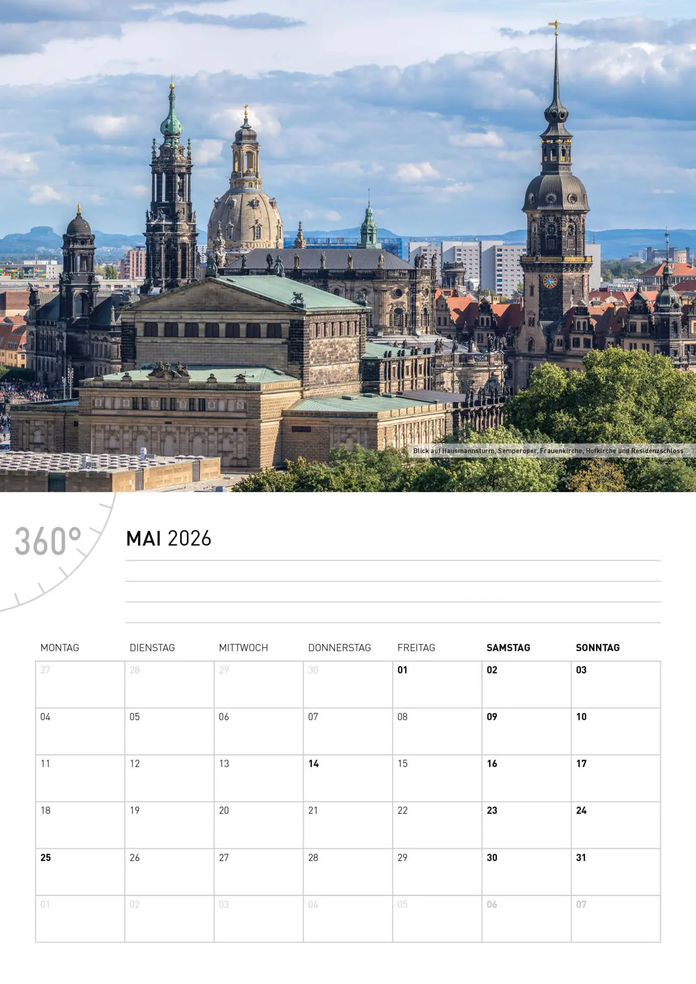 Bild: 9783968556550 | Dresden und Sächsische Schweiz Broschürenkalender 2026 | Jan Becke