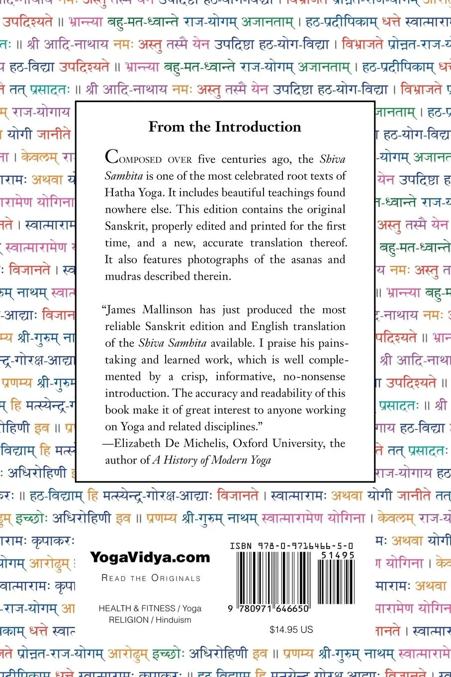 Rückseite: 9780971646650 | The Shiva Samhita | A Critical Edition and An English Translation