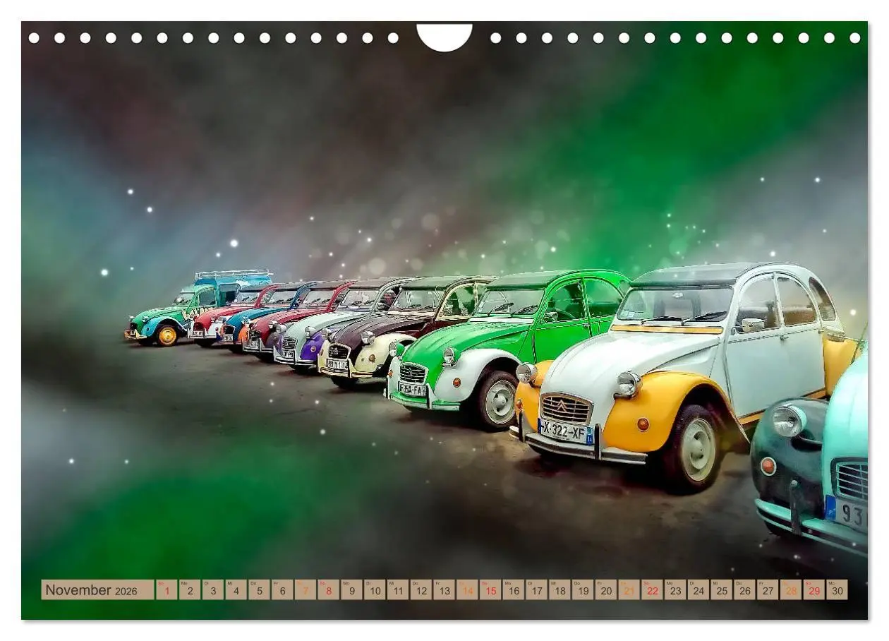 Bild: 9783457846650 | Die Ente - Citroën 2CV (Wandkalender 2026 DIN A4 quer), CALVENDO...