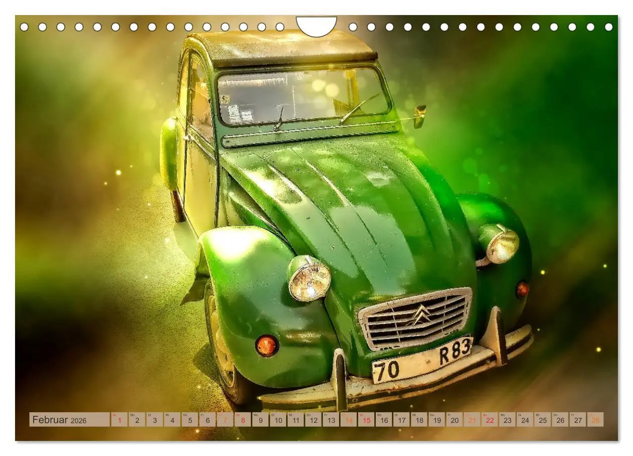 Bild: 9783457846650 | Die Ente - Citroën 2CV (Wandkalender 2026 DIN A4 quer), CALVENDO...