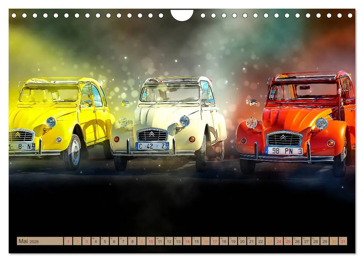Bild: 9783457846650 | Die Ente - Citroën 2CV (Wandkalender 2026 DIN A4 quer), CALVENDO...
