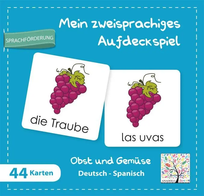 Cover: 9783861216650 | Mein zweisprachiges Aufdeckspiel, Obst und Gemüse Deutsch-Spanisch...