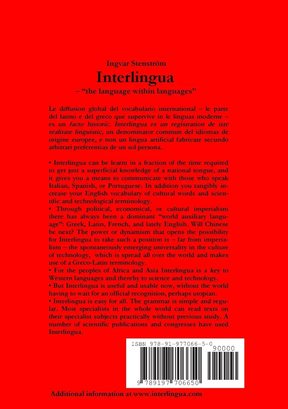Rückseite: 9789197706650 | Interlingua ¿ Instrumento moderne de communication international...