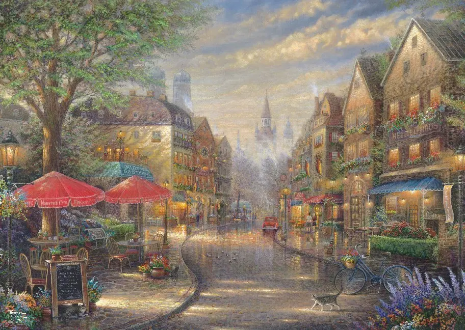 Bild: 4001504596750 | Cafe in München (Puzzle) | Thomas Kinkade | Spiel | In Spielebox