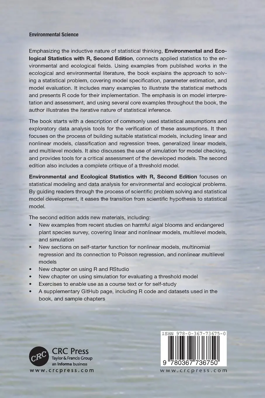 Rückseite: 9780367736750 | Environmental and Ecological Statistics with R | Song S. Qian | Buch