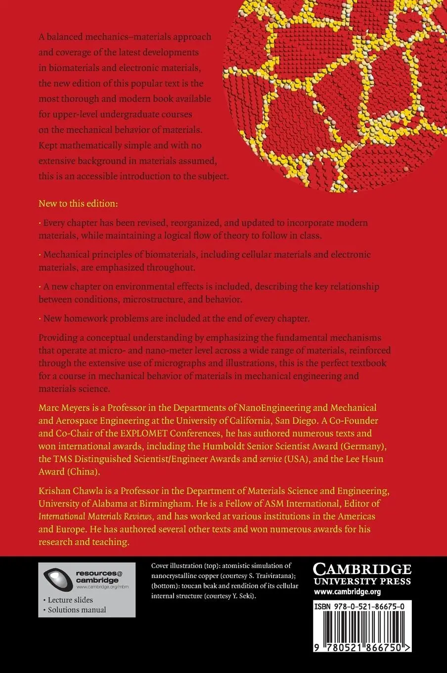 Rückseite: 9780521866750 | Mechanical Behavior of Materials | Marc Andre Meyers (u. a.) | Buch