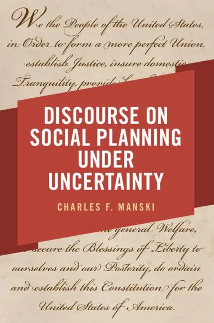 Cover: 9781009556750 | Discourse on Social Planning under Uncertainty | Charles F. Manski