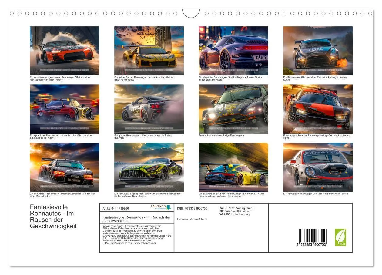 Bild: 9783383966750 | Fantasievolle Rennautos - Im Rausch der Geschwindigkeit...