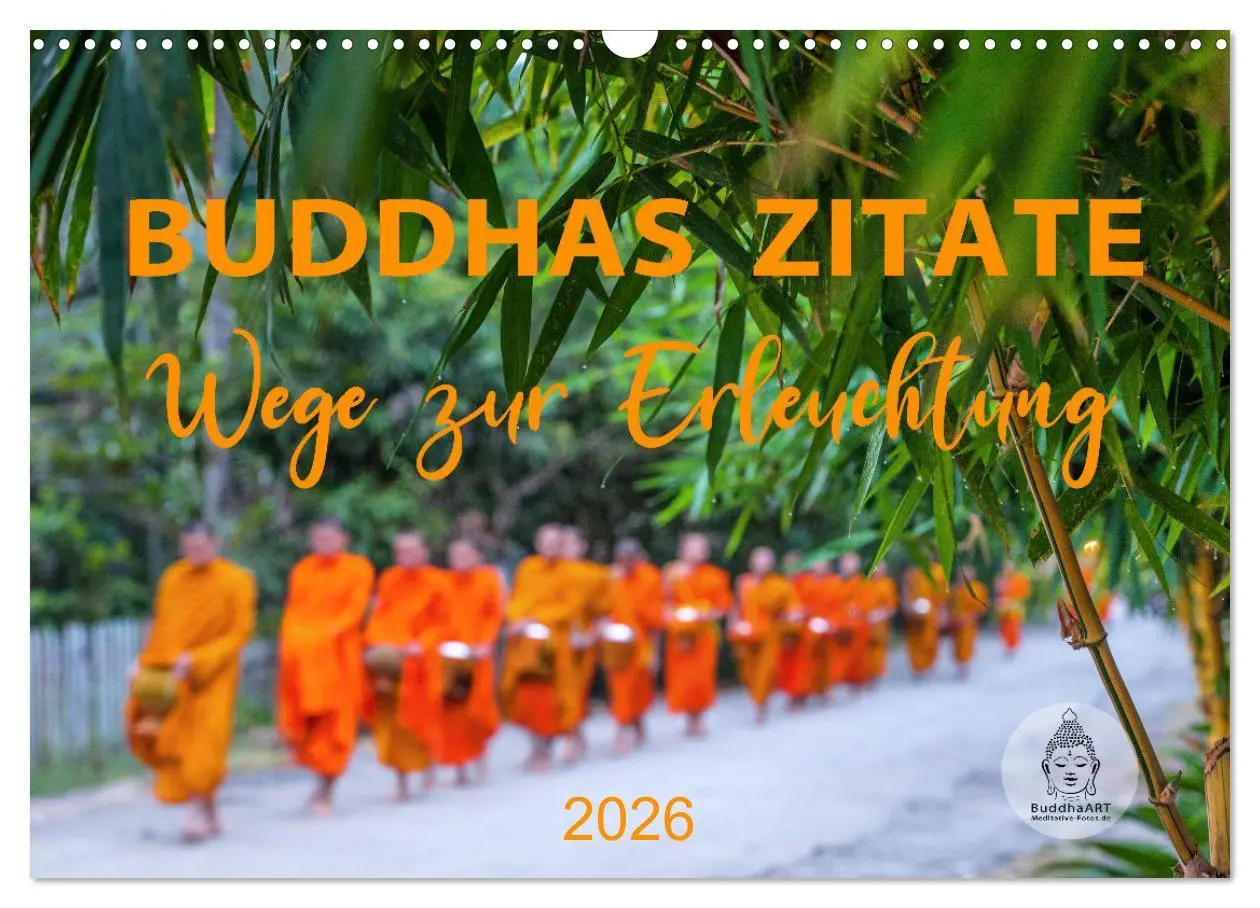 Cover: 9783457526750 | Buddhas Zitate Wege zur Erleuchtung (Wandkalender 2026 DIN A3...