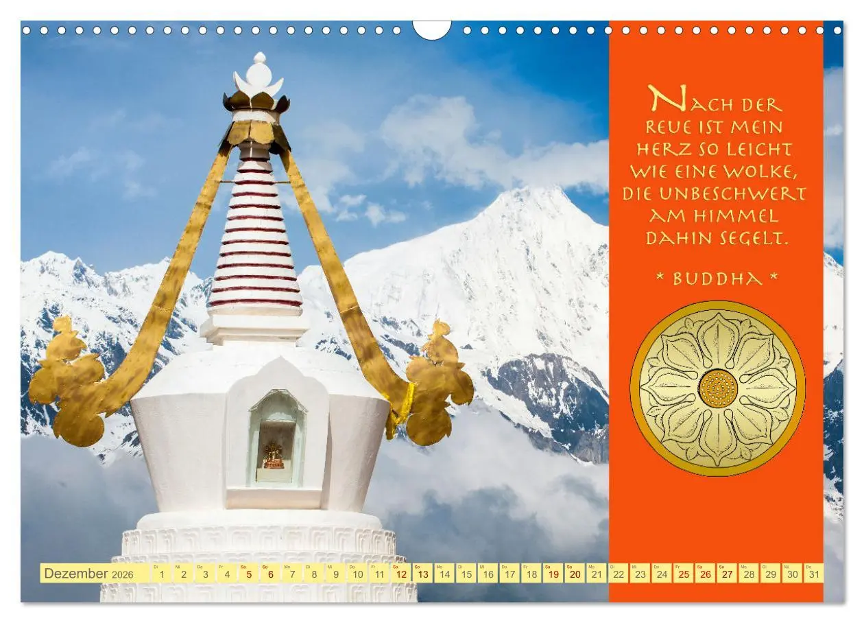 Bild: 9783457526750 | Buddhas Zitate Wege zur Erleuchtung (Wandkalender 2026 DIN A3...
