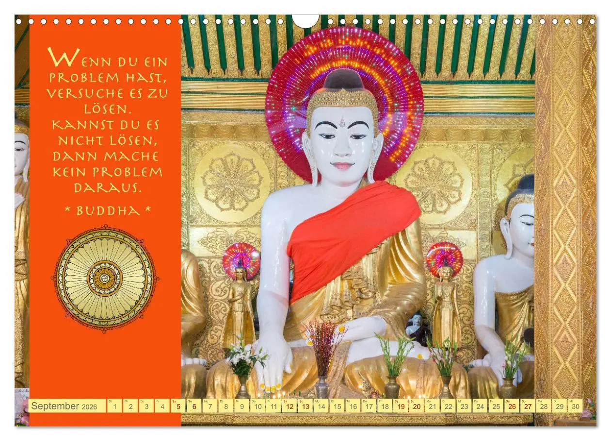 Bild: 9783457526750 | Buddhas Zitate Wege zur Erleuchtung (Wandkalender 2026 DIN A3...