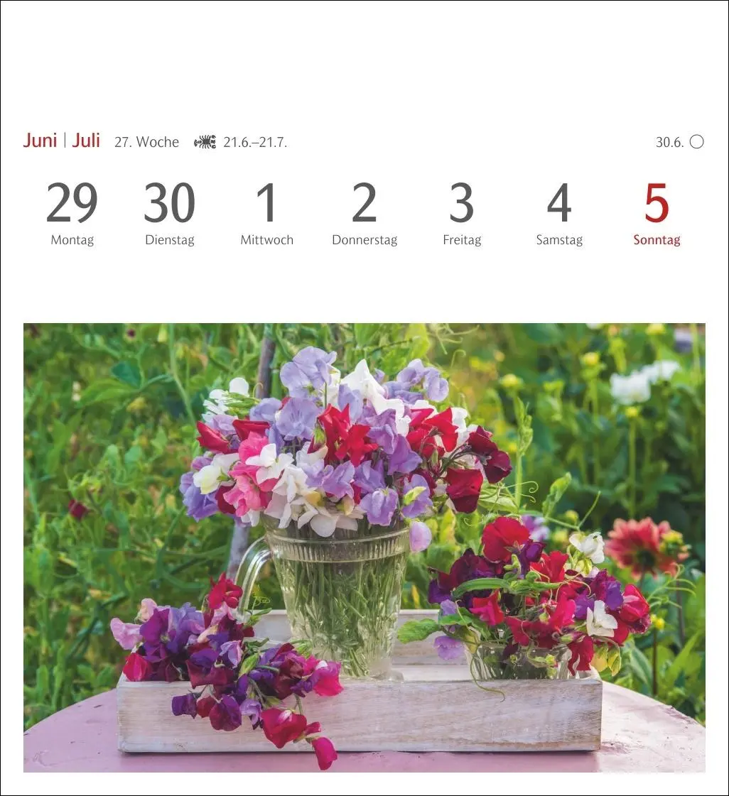 Bild: 9783840036750 | Blumenpracht Postkartenkalender 2026 - Wochenkalender mit 53...