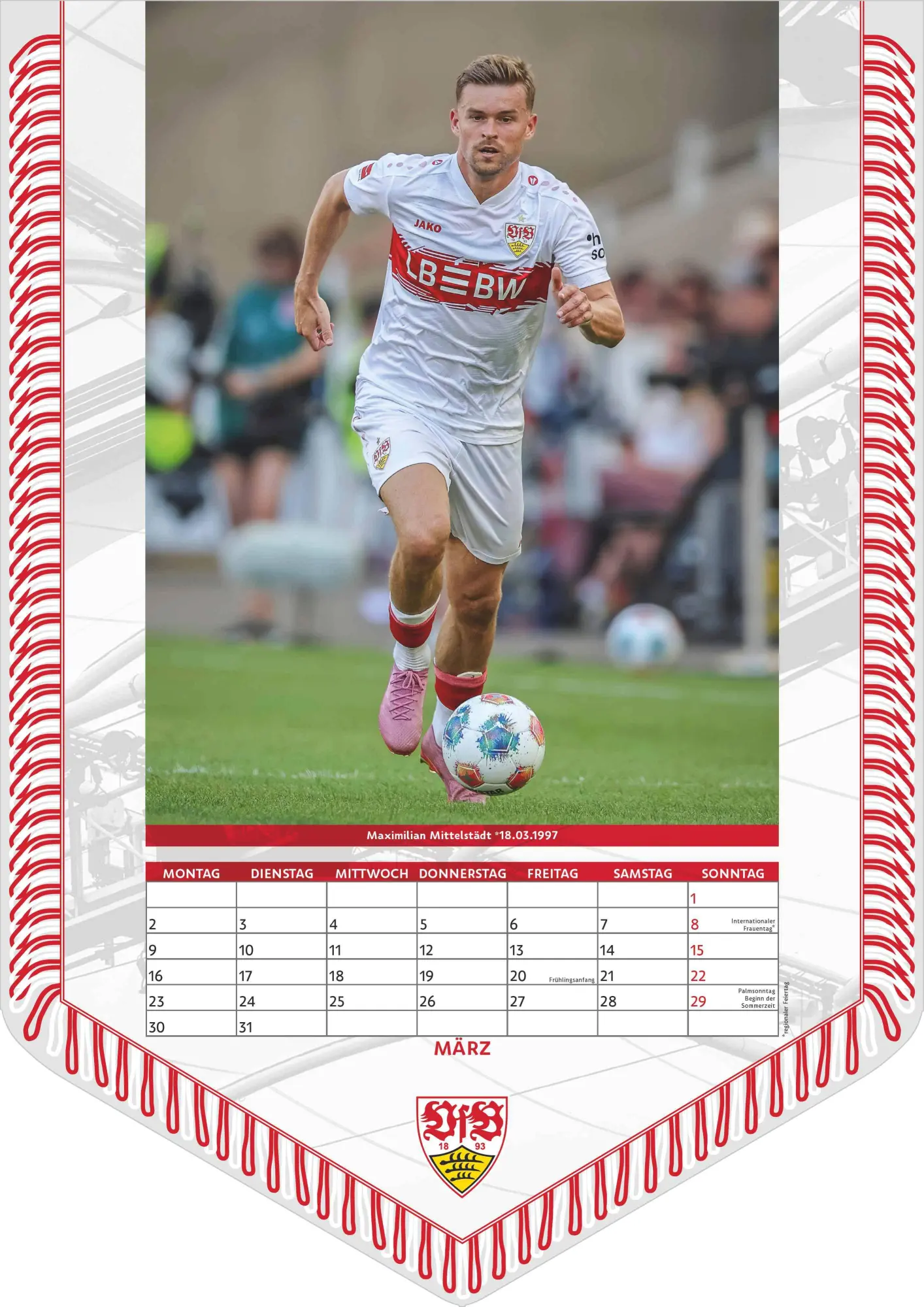 Bild: 4069095006850 | VfB Stuttgart 2026 - Bannerkalender - Fan-Kalender -...