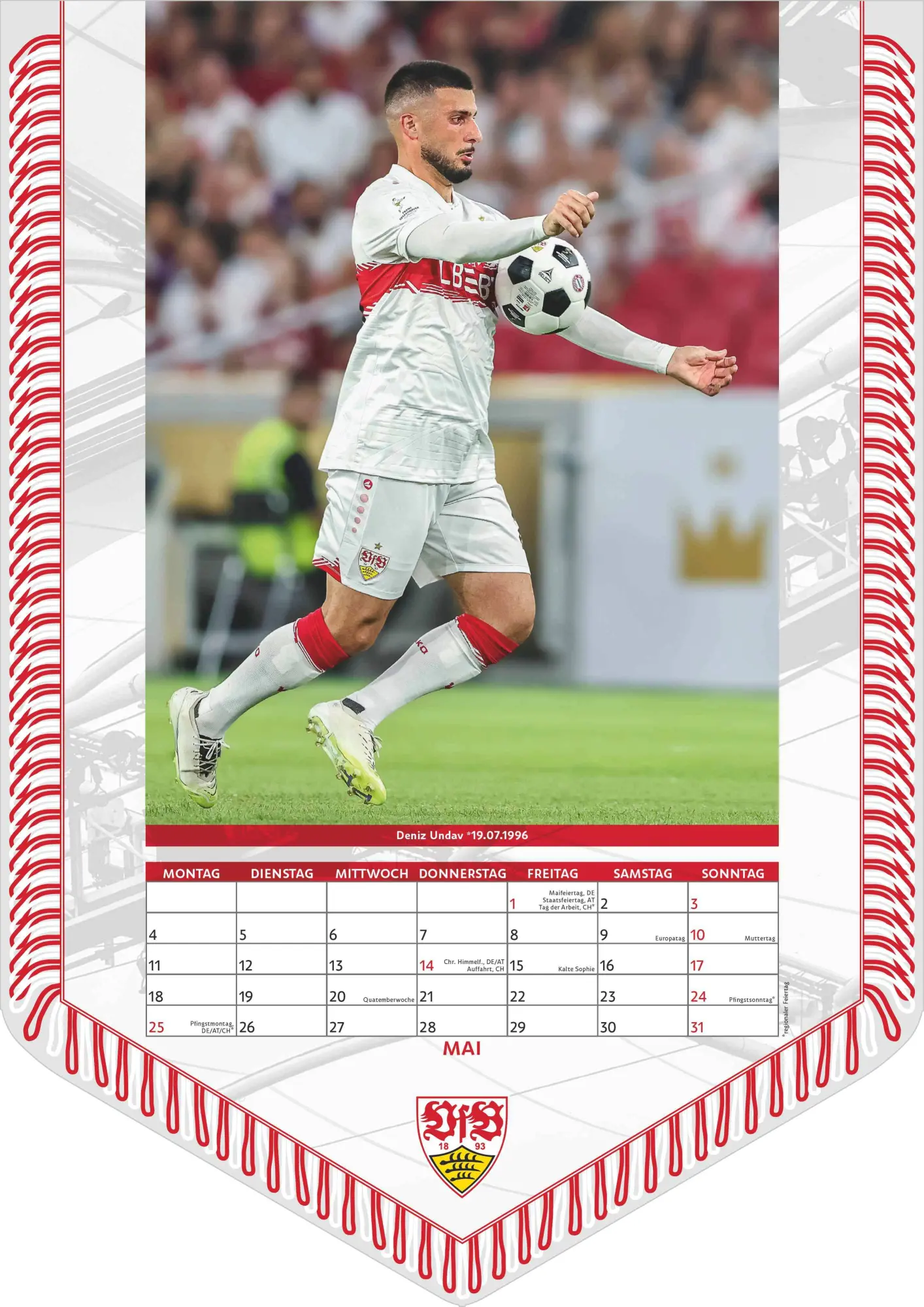 Bild: 4069095006850 | VfB Stuttgart 2026 - Bannerkalender - Fan-Kalender -...