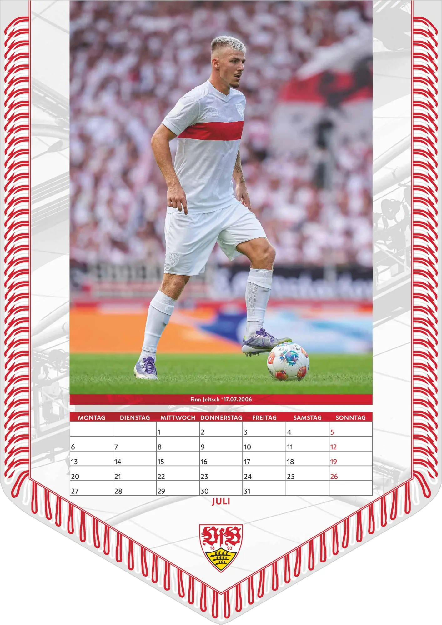 Bild: 4069095006850 | VfB Stuttgart 2026 - Bannerkalender - Fan-Kalender -...