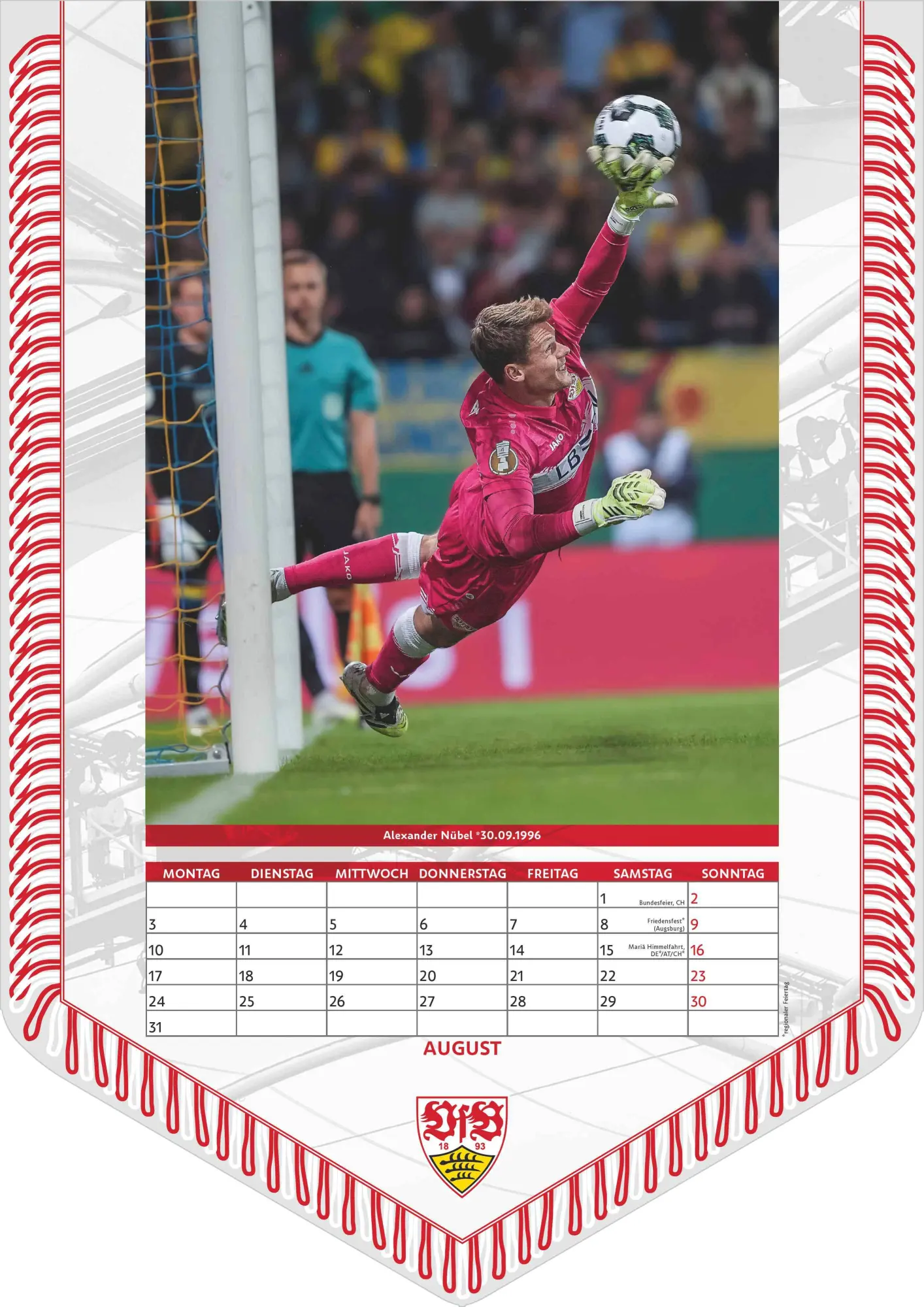 Bild: 4069095006850 | VfB Stuttgart 2026 - Bannerkalender - Fan-Kalender -...