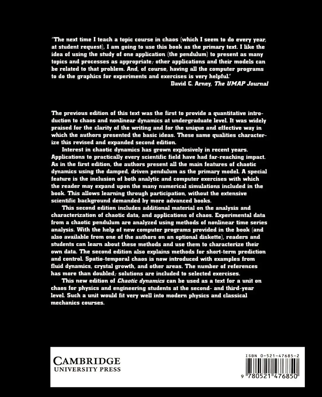 Rückseite: 9780521476850 | Chaotic Dynamics | An Introduction | Gregory L. Baker | Taschenbuch