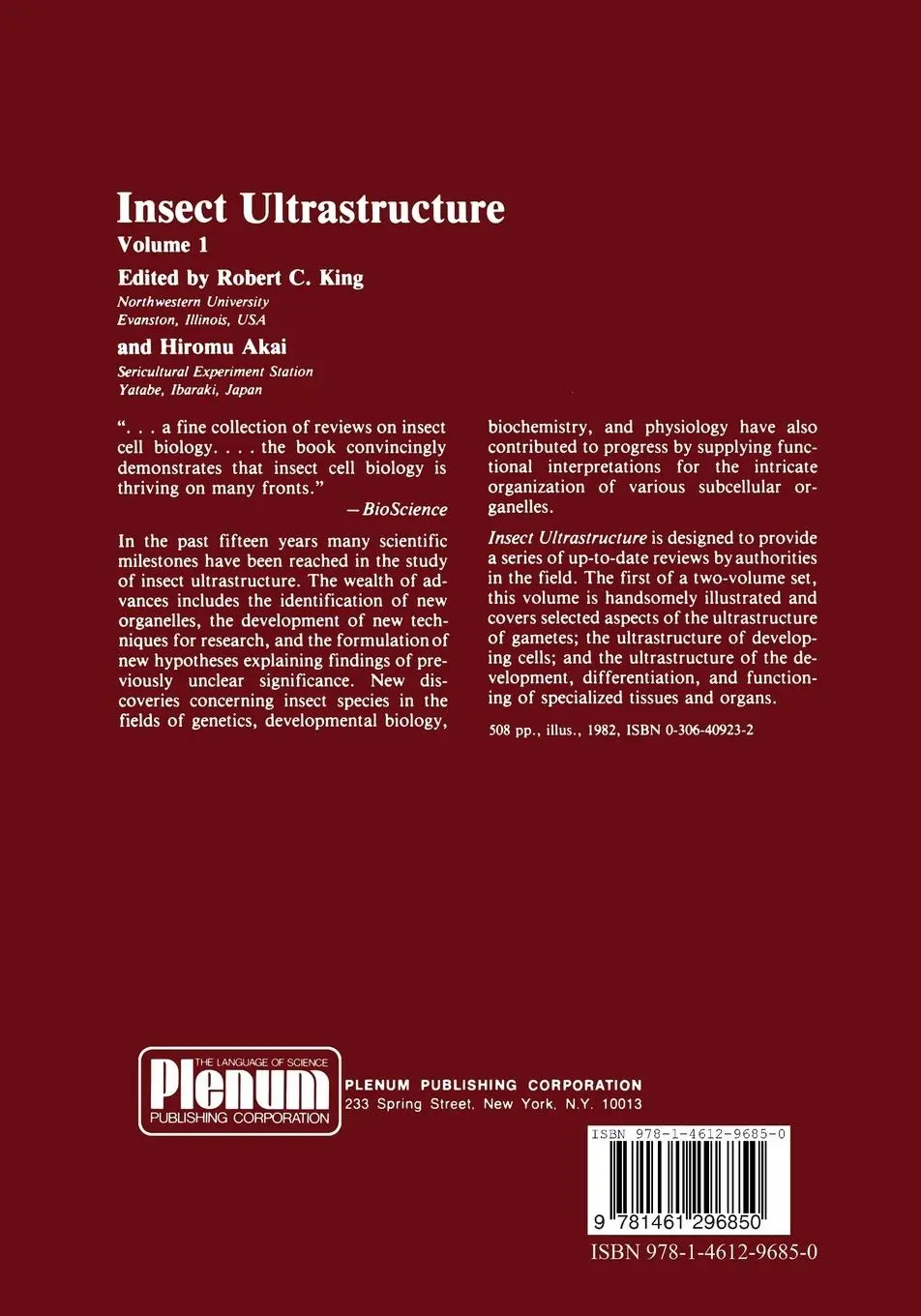 Rückseite: 9781461296850 | Insect Ultrastructure | Volume 2 | R. C. King (u. a.) | Taschenbuch
