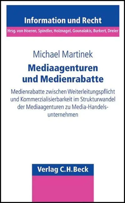 Cover: 9783406576850 | Mediaagenturen und Medienrabatte | Michael Martinek | Taschenbuch | X