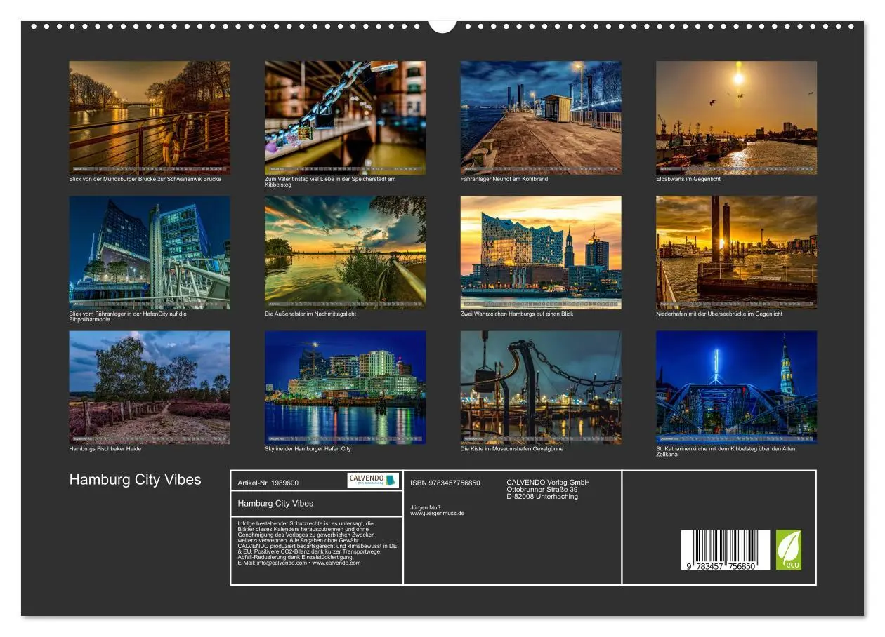 Bild: 9783457756850 | Hamburg City Vibes (hochwertiger Premium Wandkalender 2026 DIN A2...