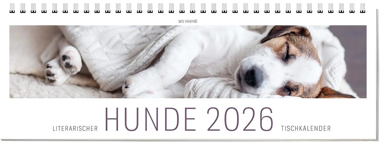 Cover: 9783747206850 | Tischkalender Hunde 2026 | Literarischer Tischkalender | Vivendi Ars