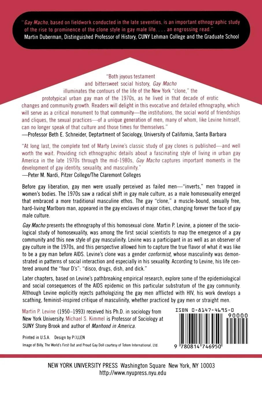 Rückseite: 9780814746950 | Gay Macho | The Life and Death of the Homosexual Clone | Taschenbuch