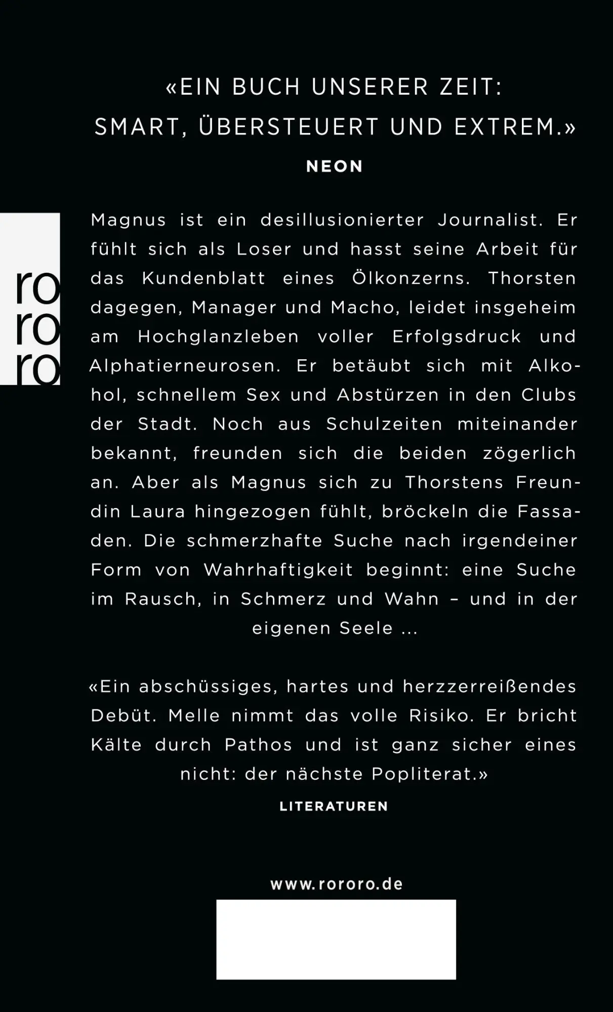 Rückseite: 9783499256950 | Sickster | Thomas Melle | Taschenbuch | 336 S. | Deutsch | 2022