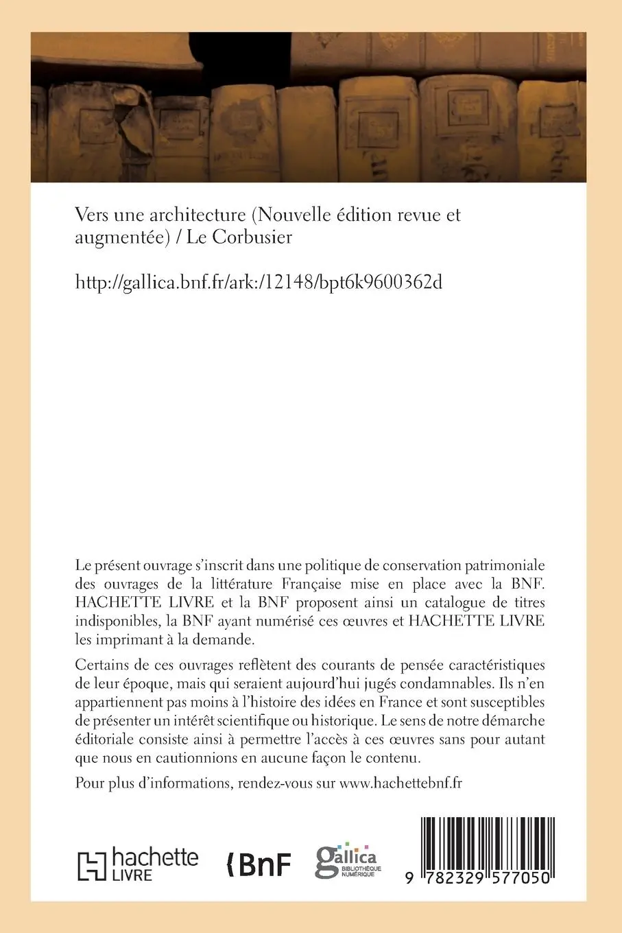 Rückseite: 9782329577050 | Vers Une Architecture. Nouvelle Édition | Le Corbusier | Taschenbuch