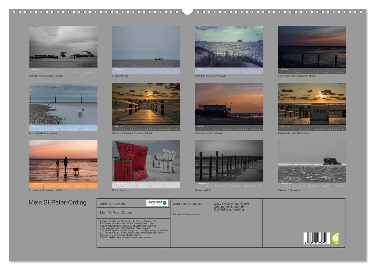 Bild: 9783516107050 | Mein St.Peter-Ording (Wandkalender 2026 DIN A2 quer), CALVENDO...