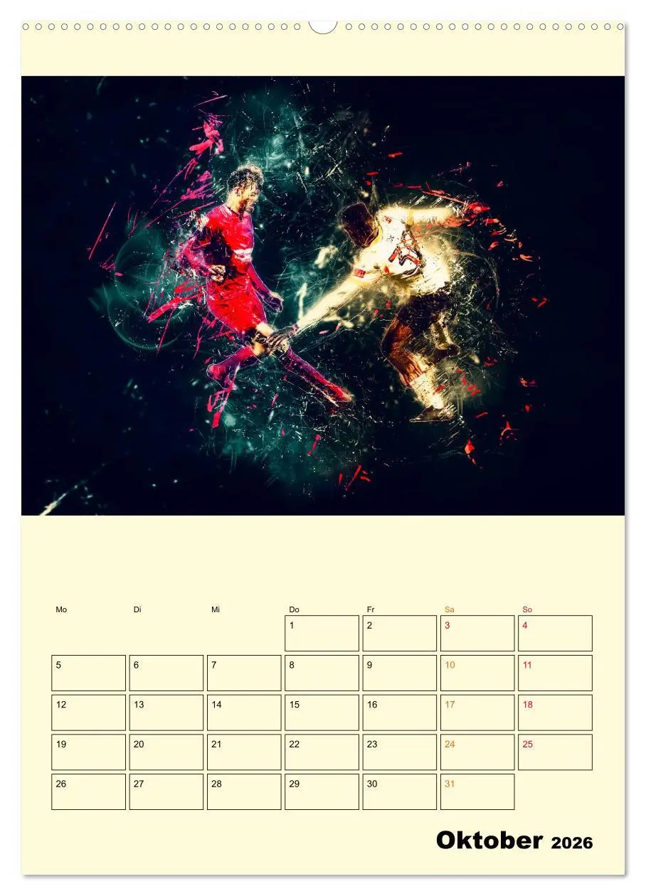 Bild: 9783516347050 | Fußball - Feuer (hochwertiger Premium Wandkalender 2026 DIN A2...