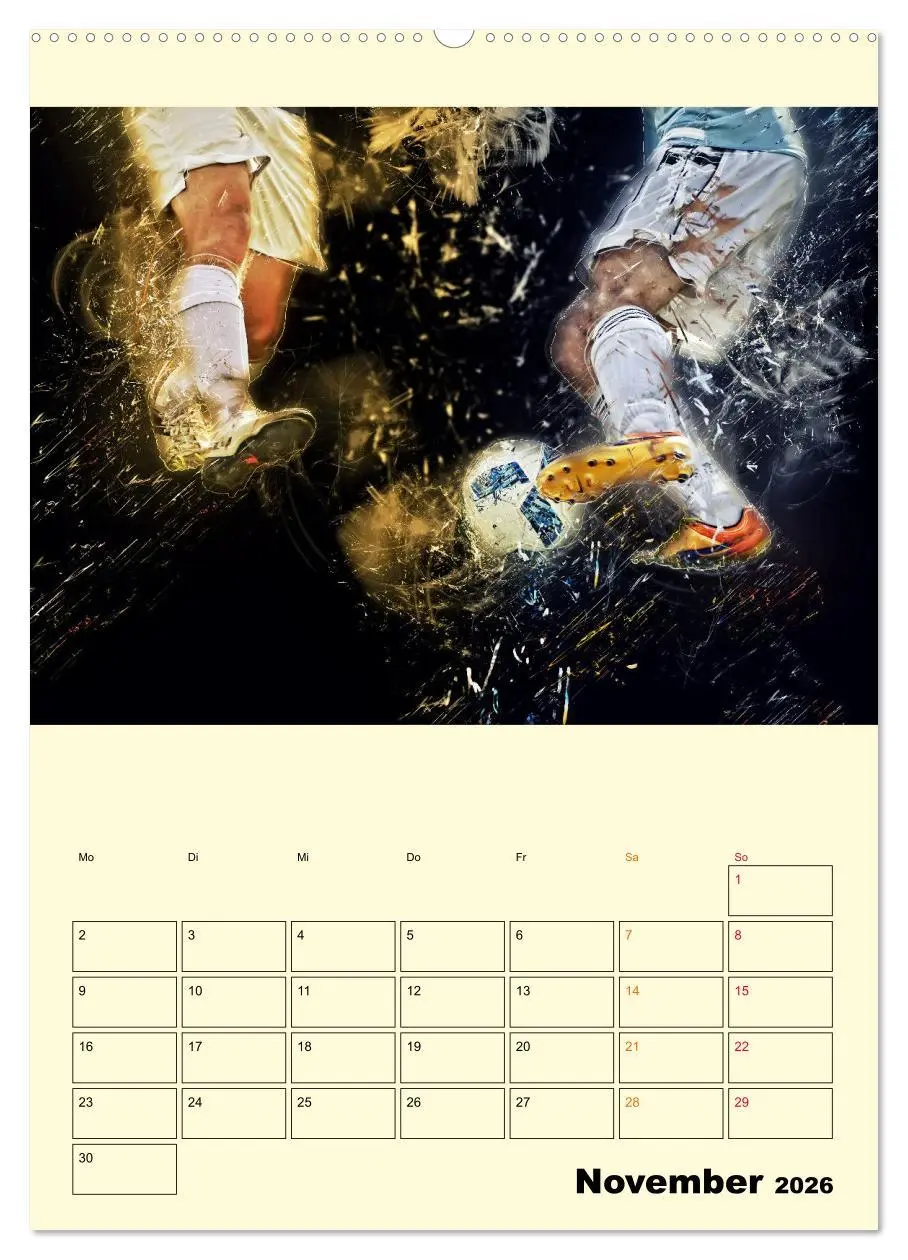 Bild: 9783516347050 | Fußball - Feuer (hochwertiger Premium Wandkalender 2026 DIN A2...
