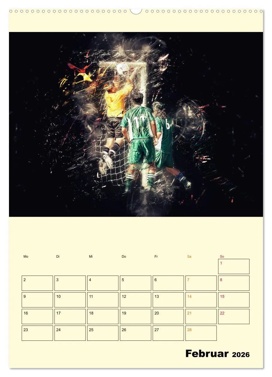 Bild: 9783516347050 | Fußball - Feuer (hochwertiger Premium Wandkalender 2026 DIN A2...