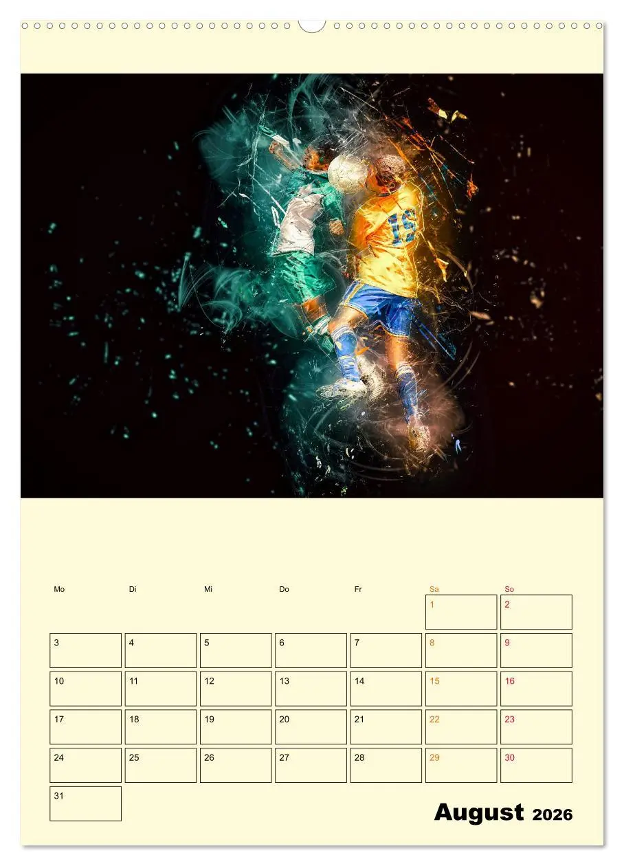 Bild: 9783516347050 | Fußball - Feuer (hochwertiger Premium Wandkalender 2026 DIN A2...