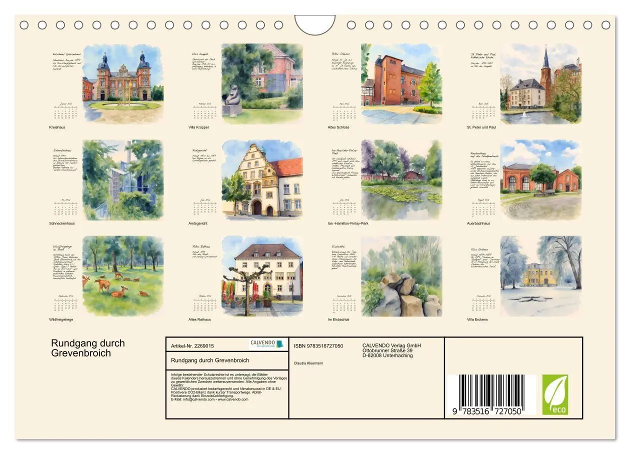 Bild: 9783516727050 | Rundgang durch Grevenbroich (Wandkalender 2026 DIN A4 quer),...