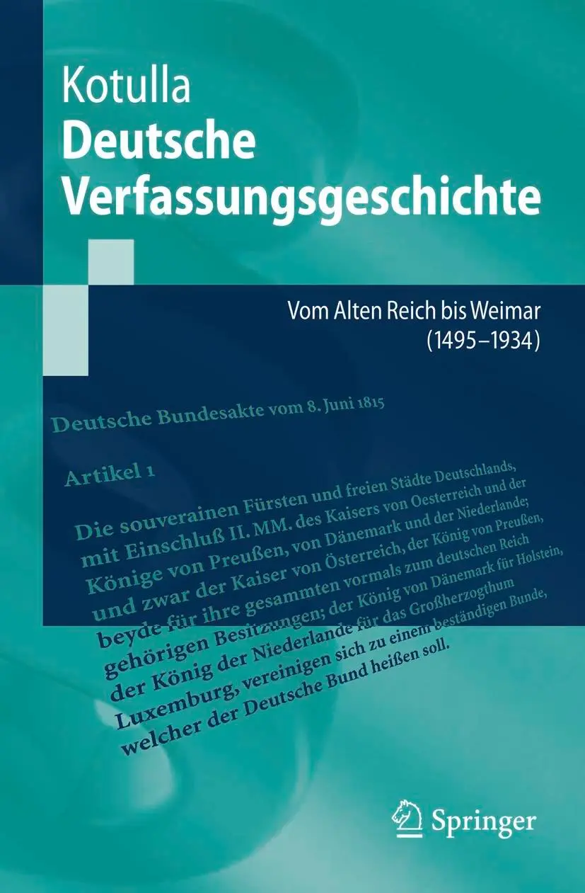 Cover: 9783540487050 | Deutsche Verfassungsgeschichte | Michael Kotulla | Taschenbuch | xxiv