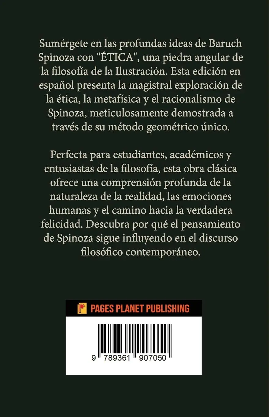 Rückseite: 9789361907050 | ÉTICA | Spinoza | Baruch Spinoza | Taschenbuch | Spanisch | 2024