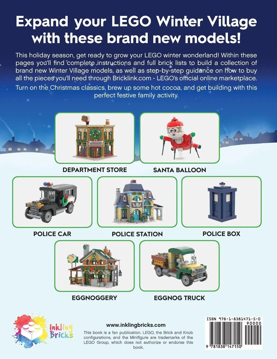 Rückseite: 9781838147150 | Build Up Your LEGO Winter Village | Christmas Town 2 | David Younger