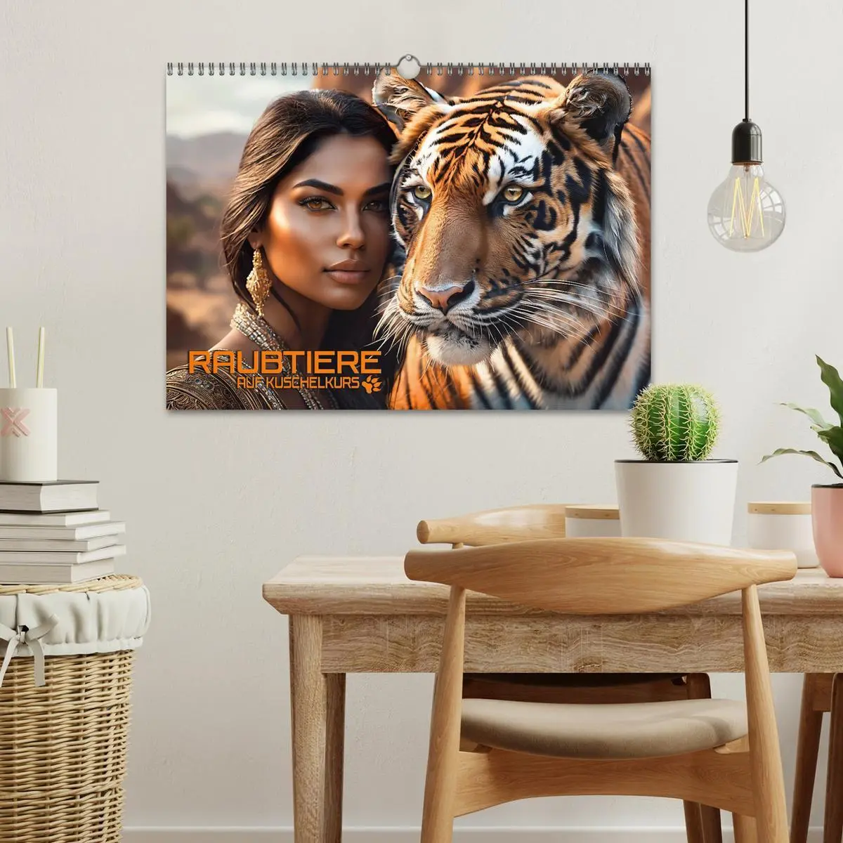 Bild: 9783457487150 | Raubtiere auf Kuschelkurs (Wandkalender 2026 DIN A3 quer), CALVENDO...