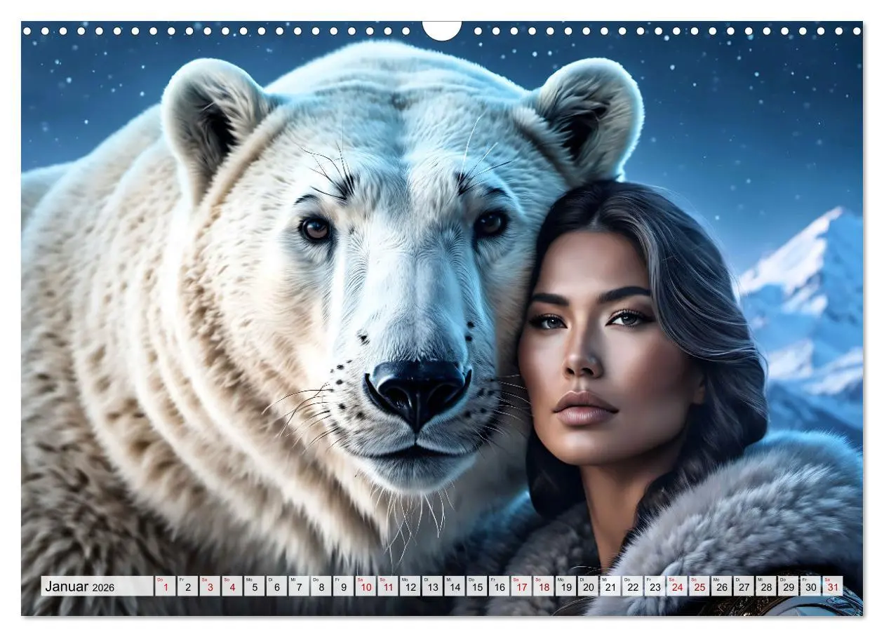 Bild: 9783457487150 | Raubtiere auf Kuschelkurs (Wandkalender 2026 DIN A3 quer), CALVENDO...