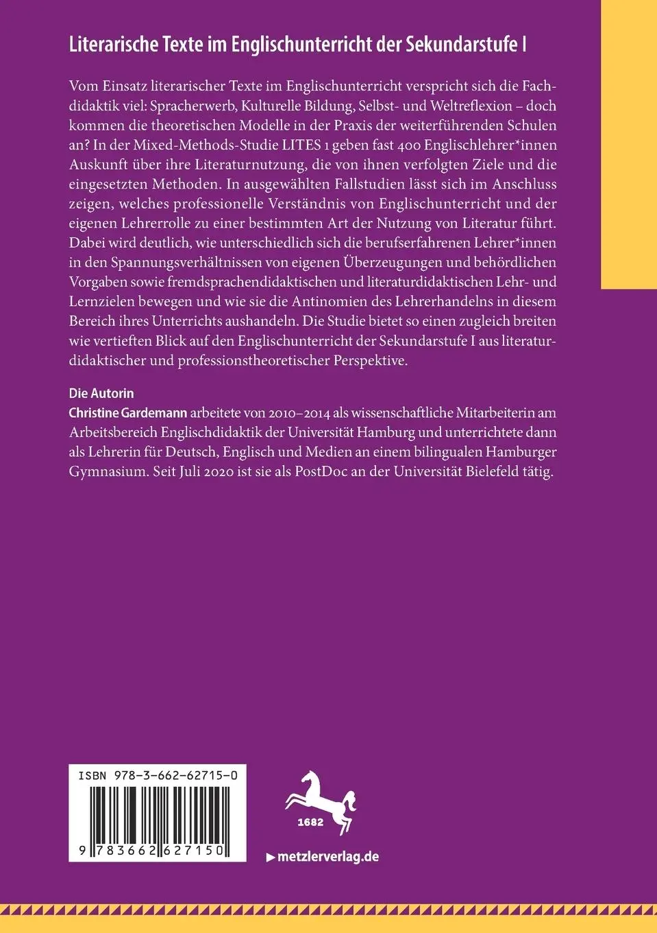 Rückseite: 9783662627150 | Literarische Texte im Englischunterricht der Sekundarstufe I | Buch
