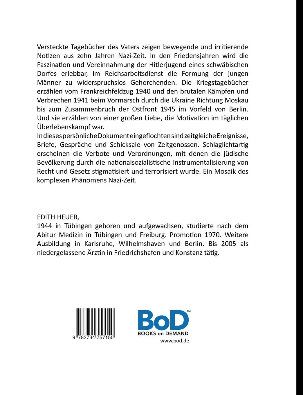 Rückseite: 9783734757150 | Im Vertrauen auf Gott und den "Führer" | Edith Heuer | Taschenbuch