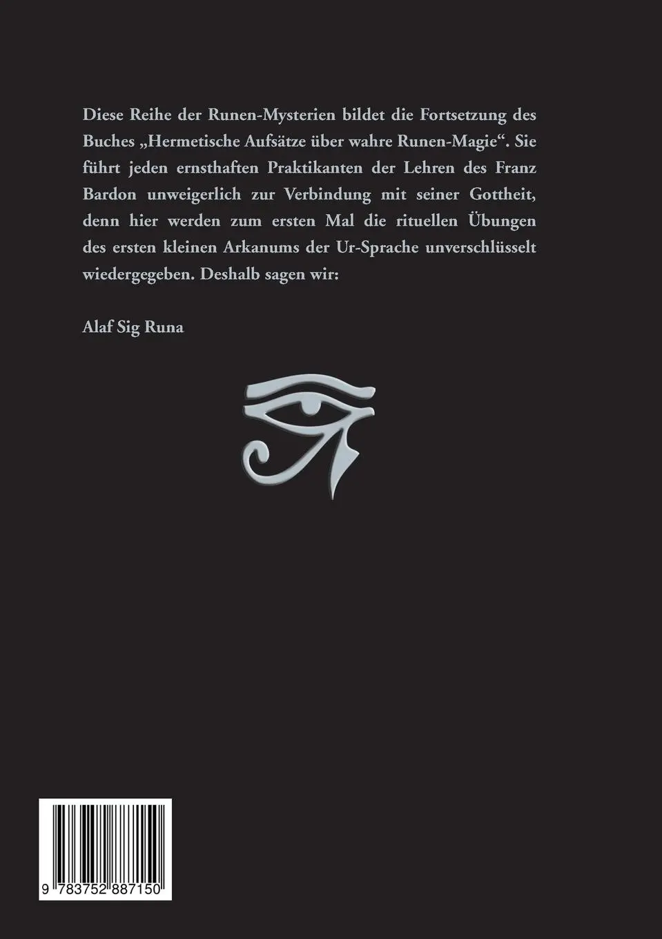 Rückseite: 9783752887150 | Über wahre Runen-Mysterien IX | Sonderheft Nr.: IX | Hohenstätten