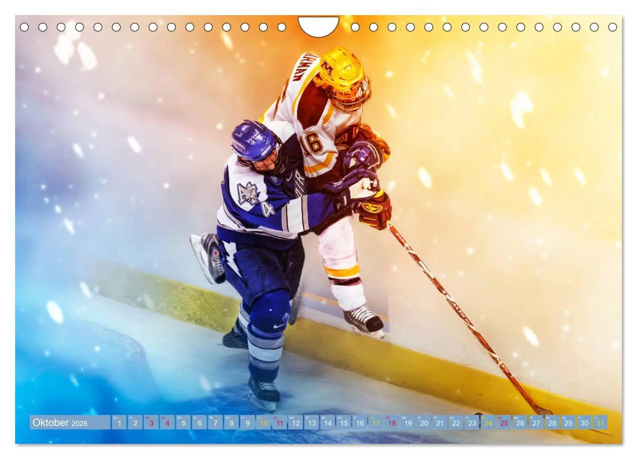 Bild: 9783457857250 | Eishockey - Fight (Wandkalender 2026 DIN A4 quer), CALVENDO...