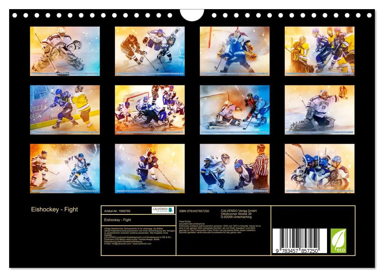 Bild: 9783457857250 | Eishockey - Fight (Wandkalender 2026 DIN A4 quer), CALVENDO...