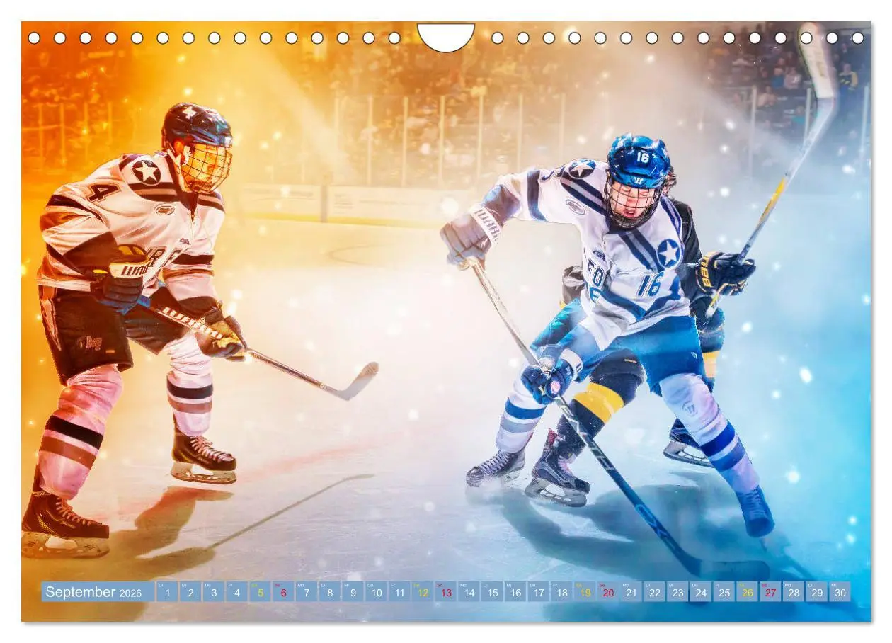 Bild: 9783457857250 | Eishockey - Fight (Wandkalender 2026 DIN A4 quer), CALVENDO...